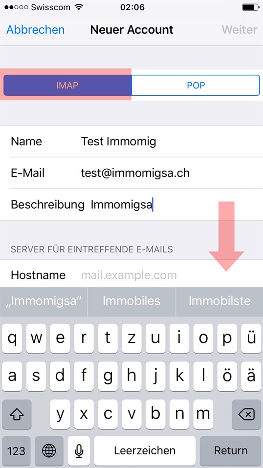 immomig email support iphone