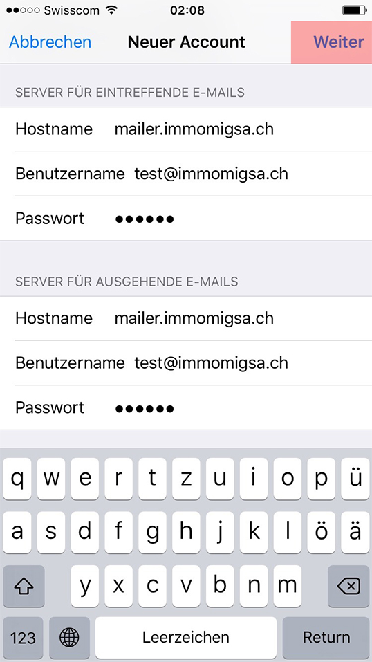 immomig email support iphone