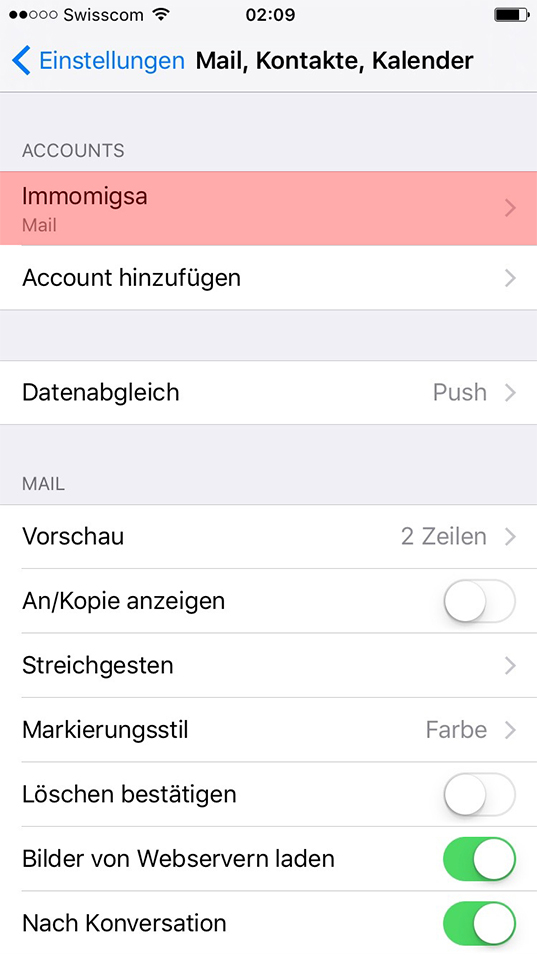 immomig email support iphone